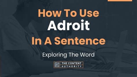 adroit in sentence